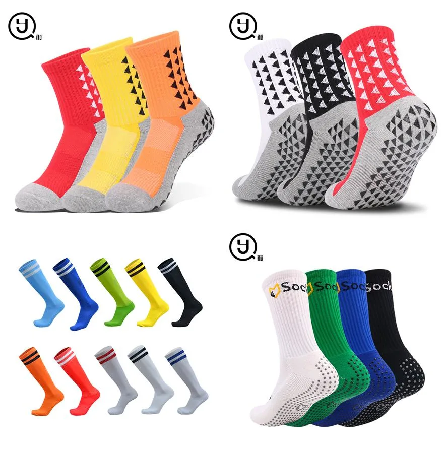 Sport Socks Anti-Bacterial Compression Custom Non Slip Knee High Athletic Sport Protection Basketball Football Grip Socks